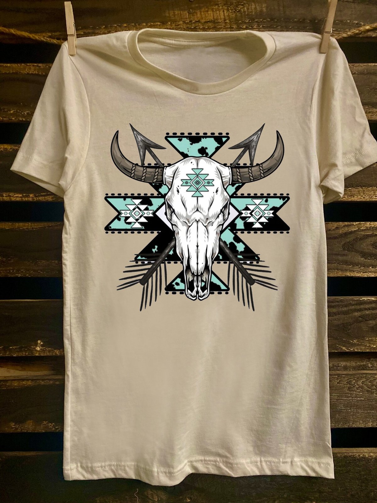 Western Style Cotton Cattle T-Shirt