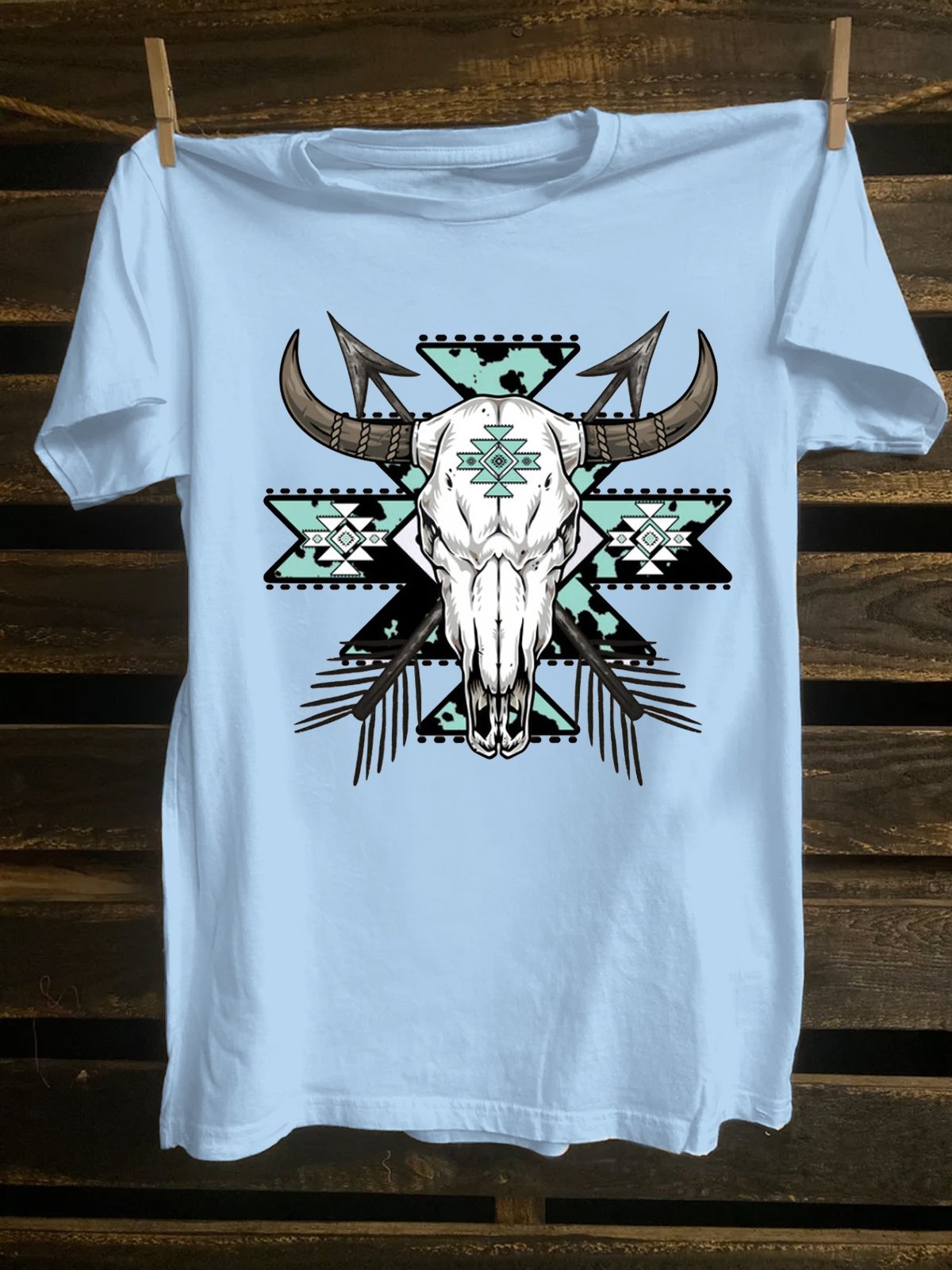 Western Style Cotton Cattle T-Shirt