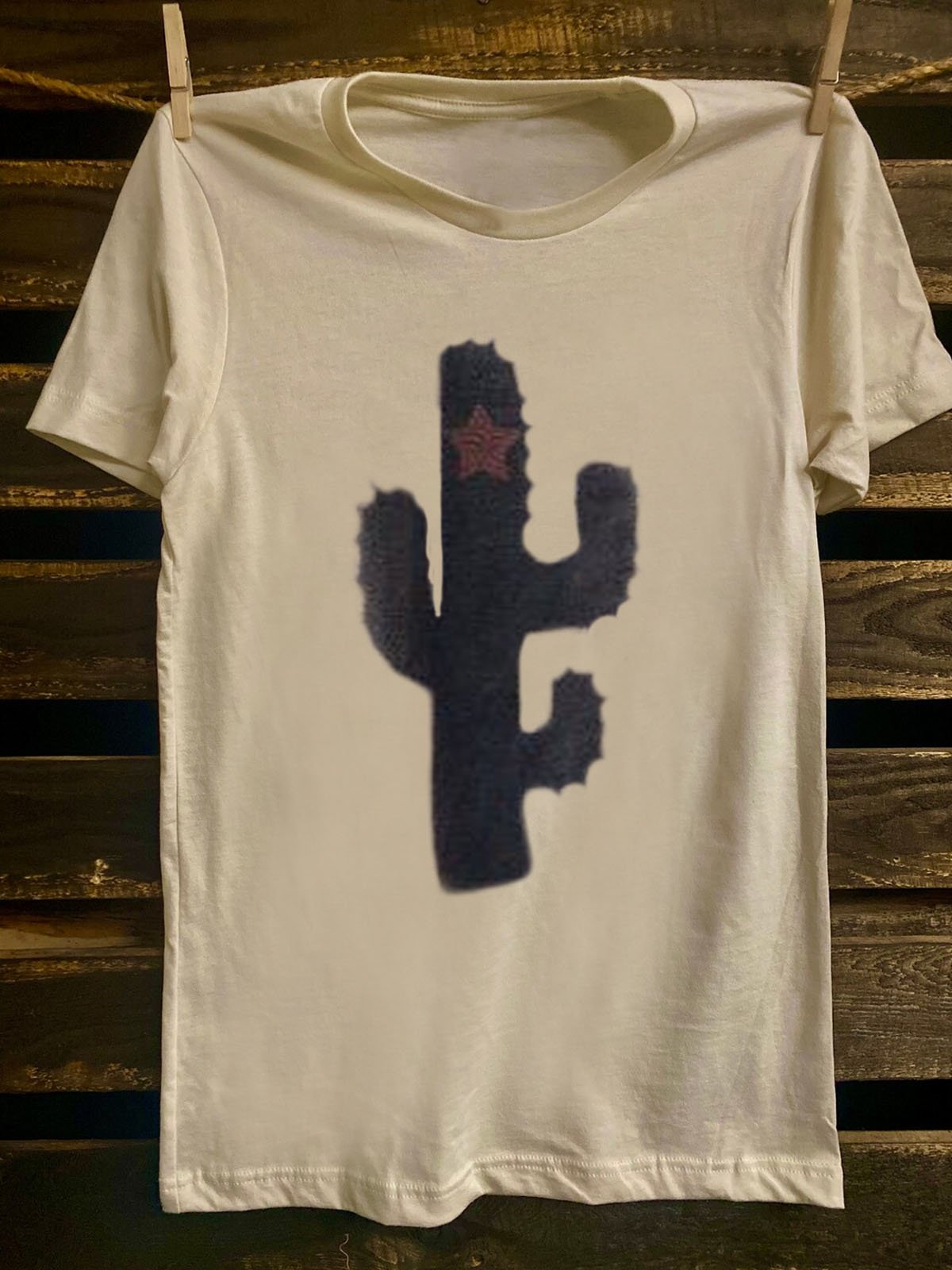 Cactus Printed Cotton Casual  T-Shirt