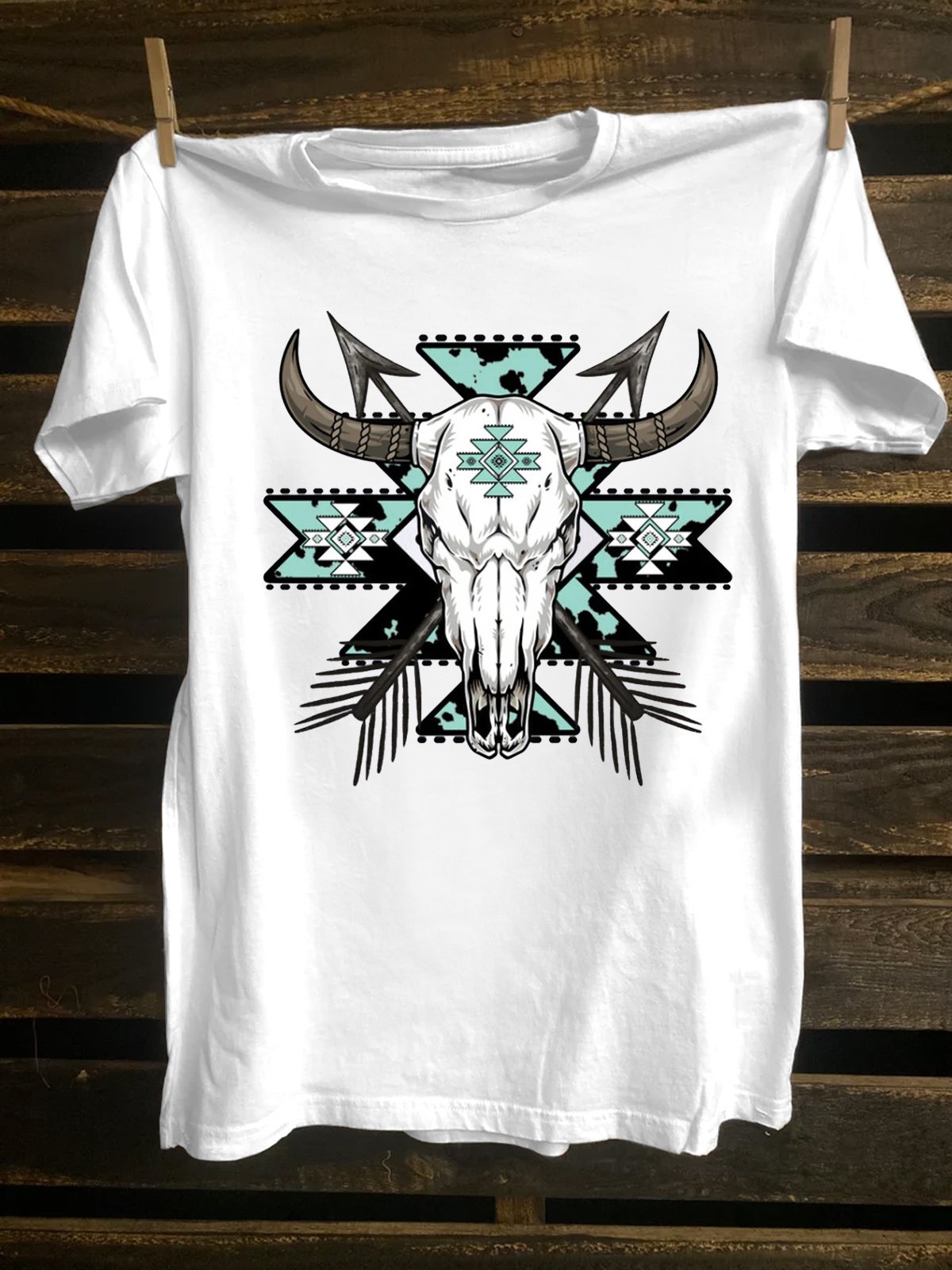 Western Style Cotton Cattle T-Shirt