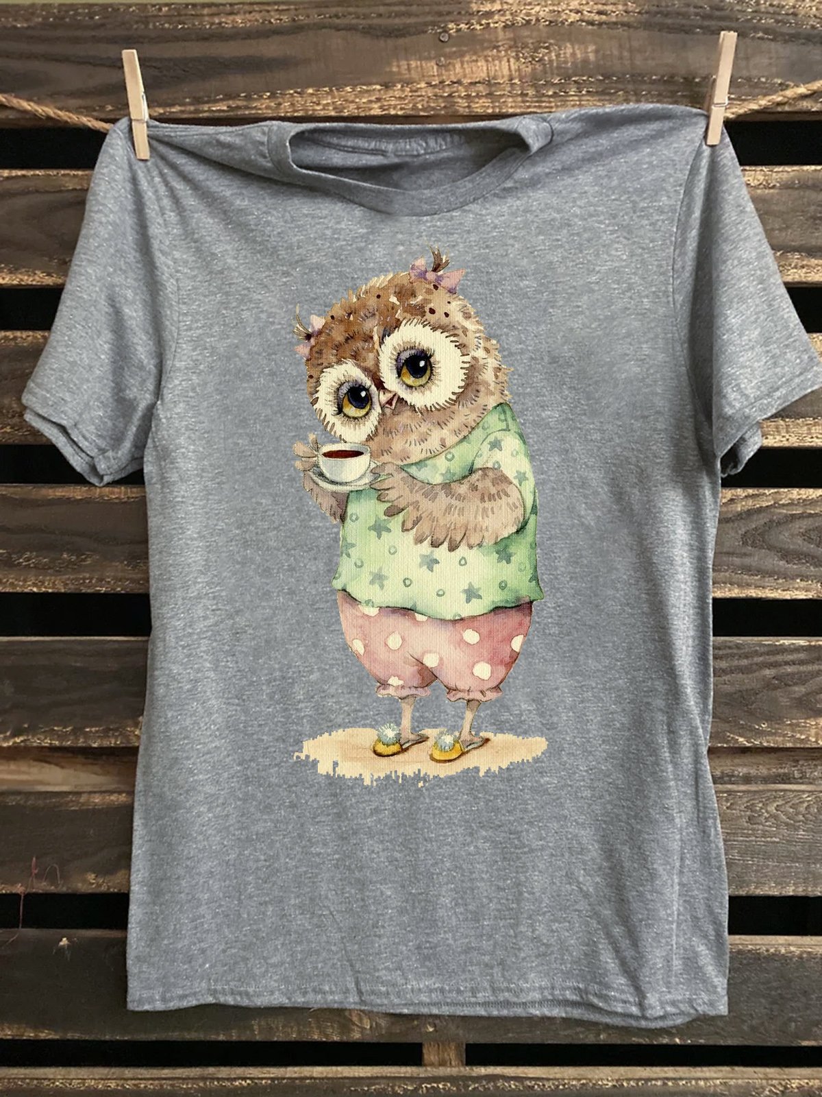 Crew Neck Casual Animal T-Shirt