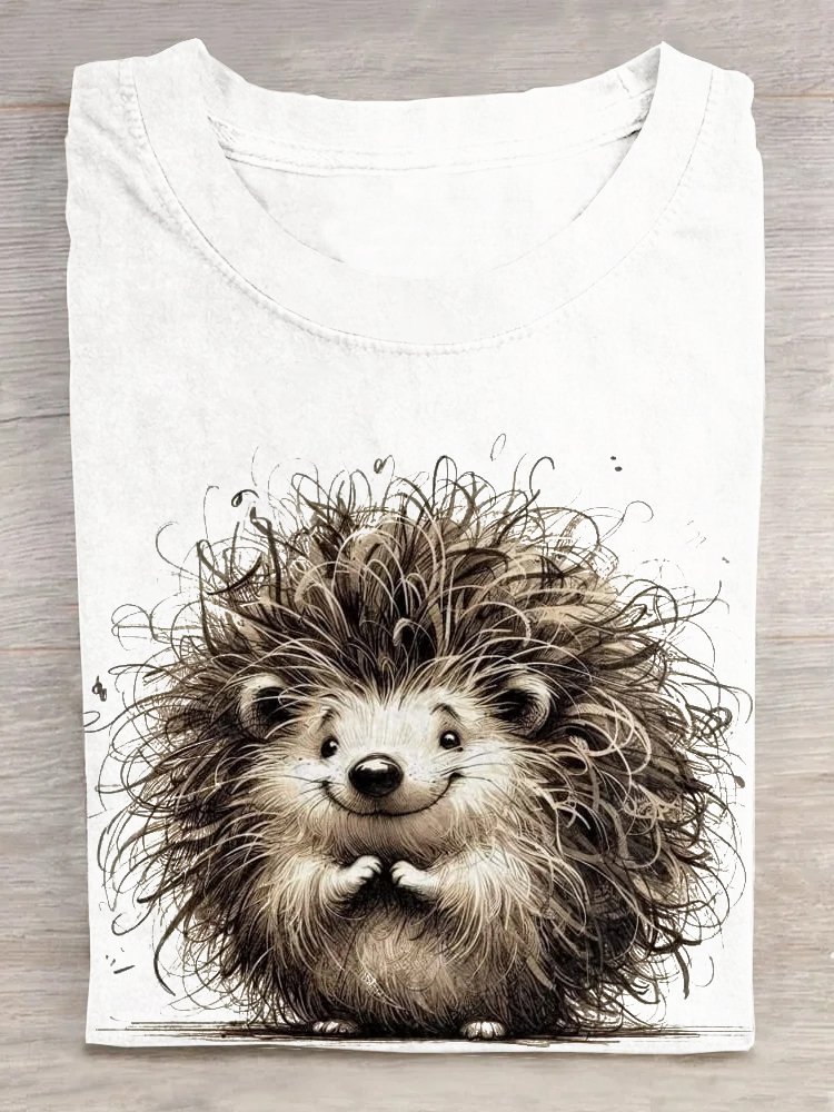 Casual Crew Neck Animal T-Shirt