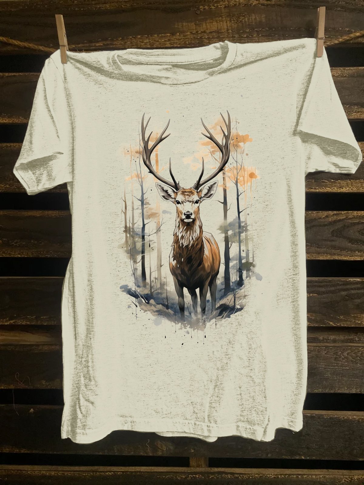 Cattle Crew Neck Cotton-Blend Western Style T-Shirt