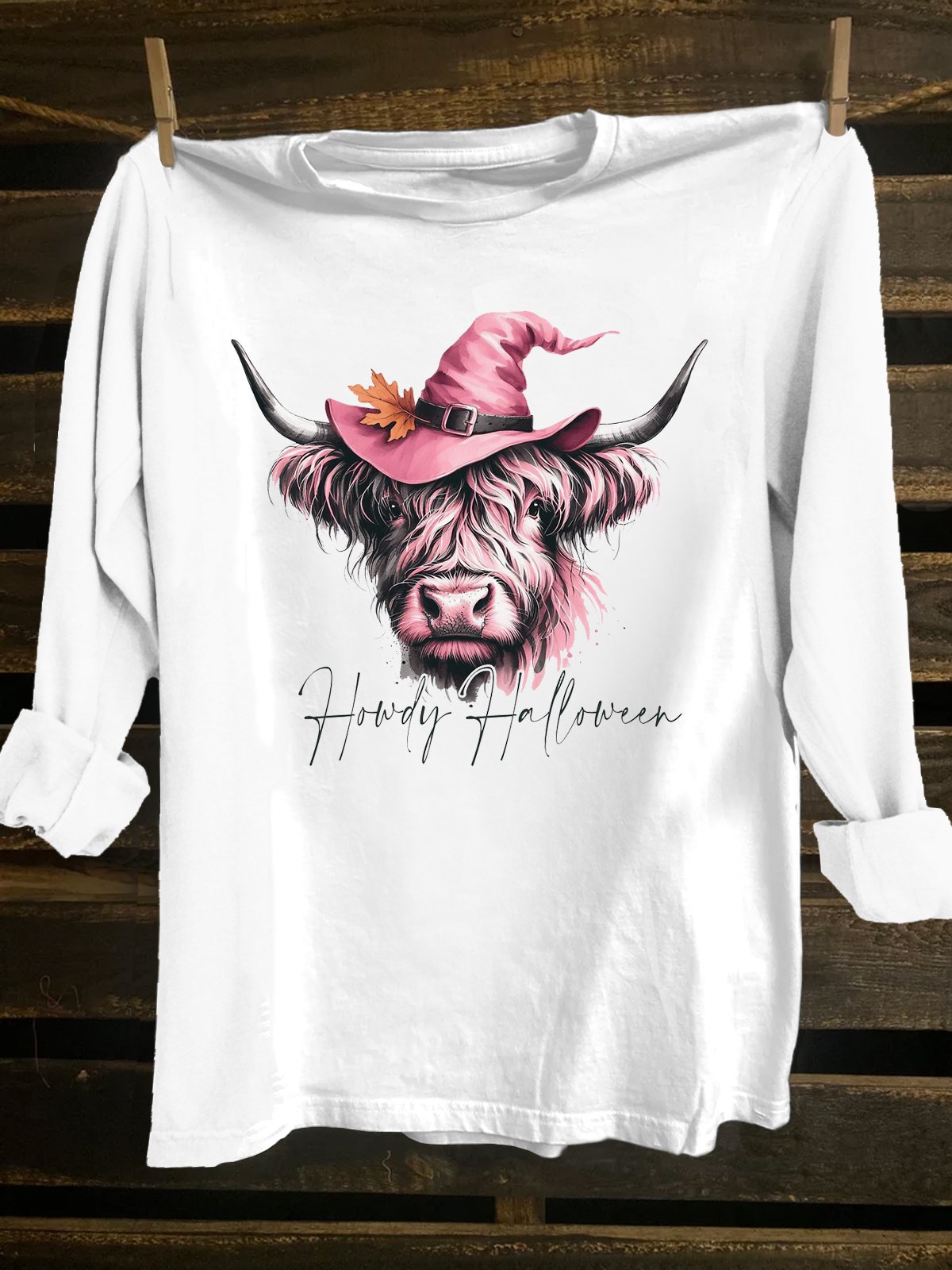 Loose Halloween Western Style Cotton-Blend T-Shirt