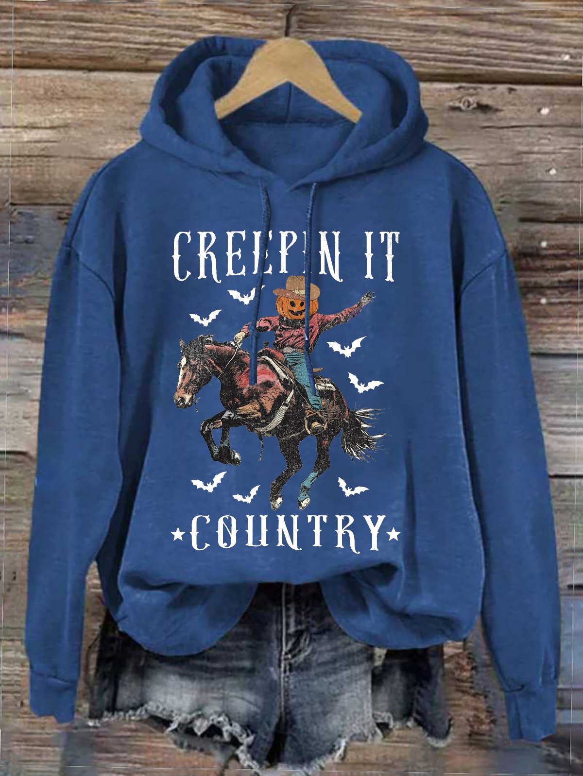 Creepin It Country Western Halloween Hoodie