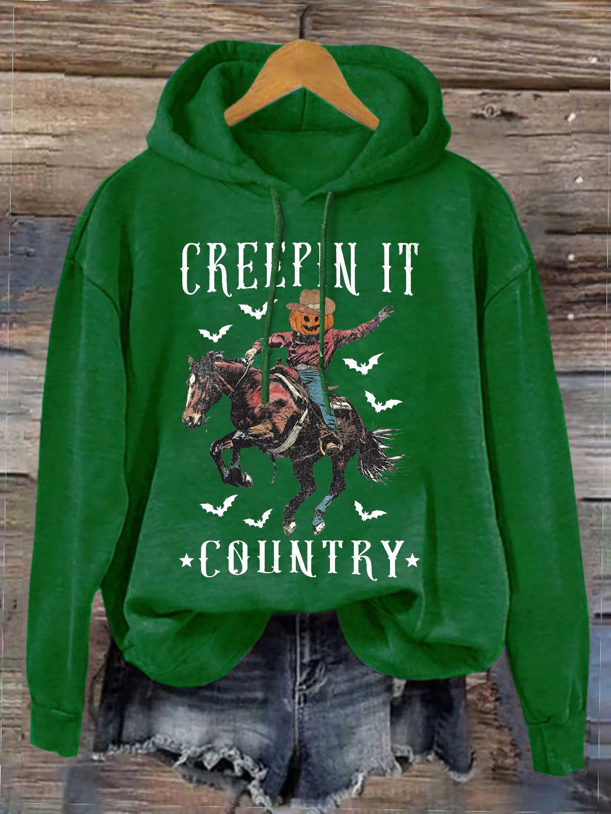 Creepin It Country Western Halloween Hoodie