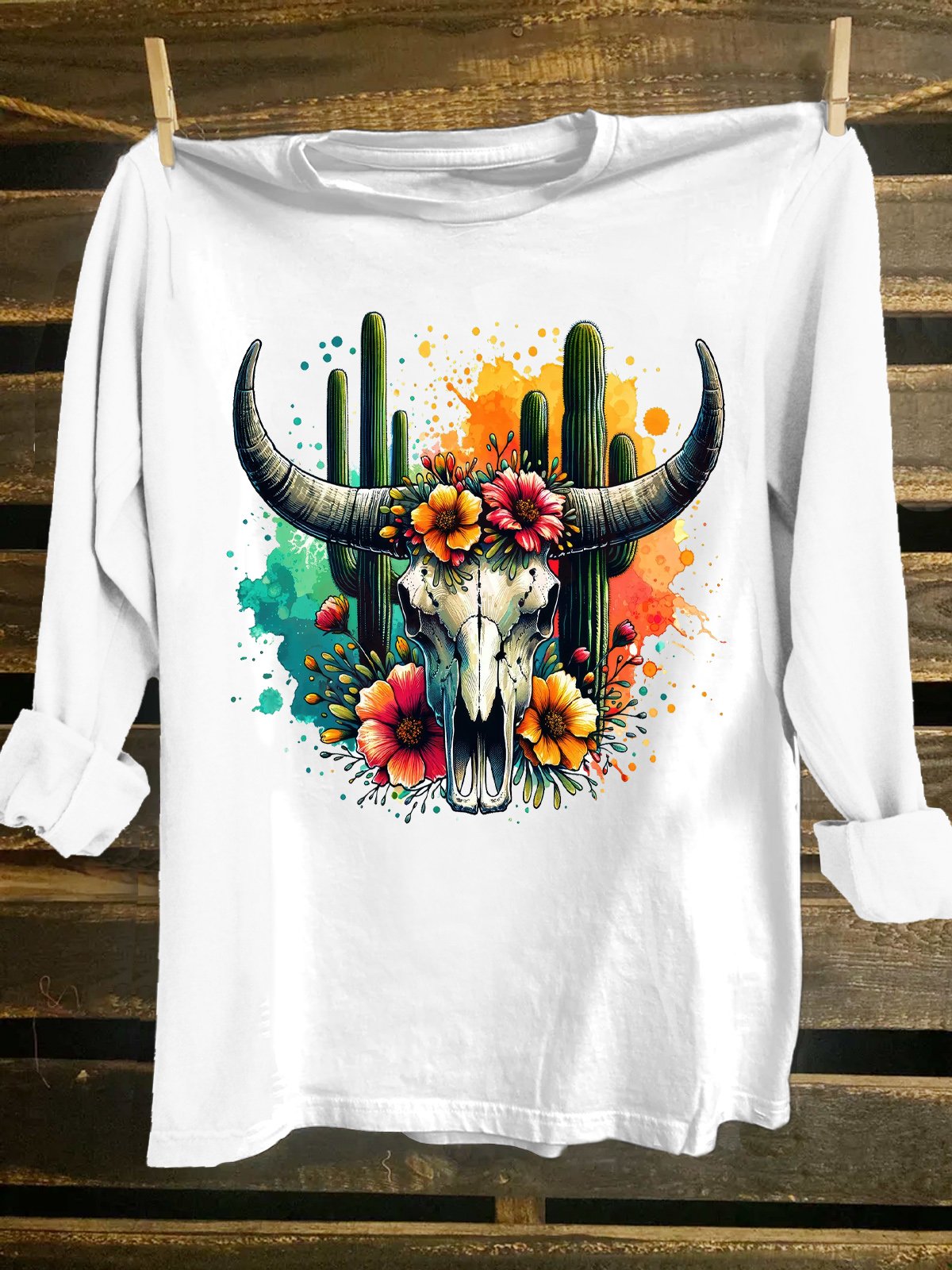 Western Style Crew Neck T-Shirt