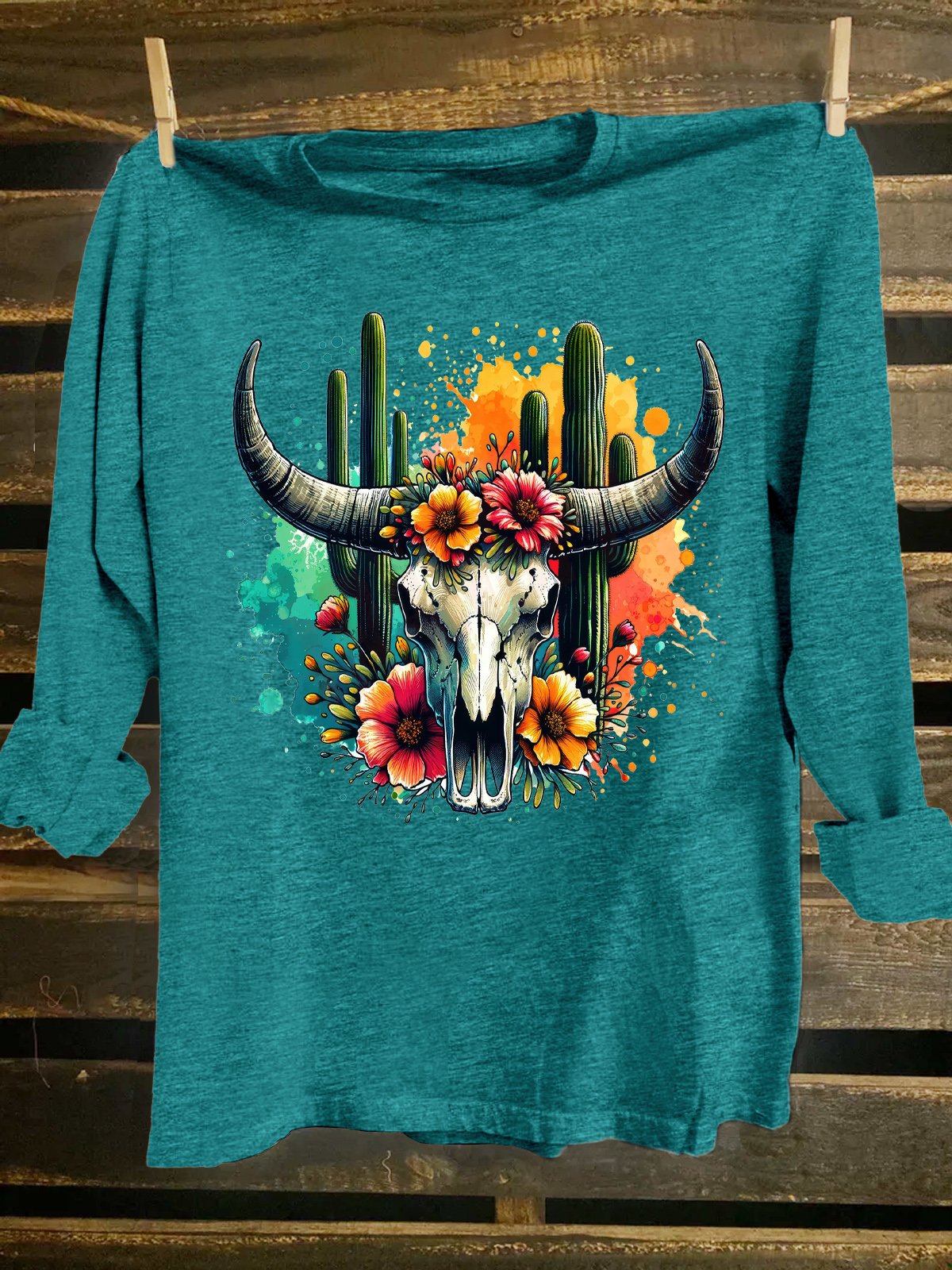 Western Style Crew Neck T-Shirt