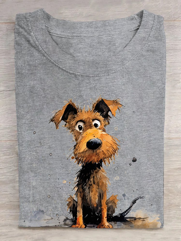 Dog Casual Cotton Loose T-Shirt