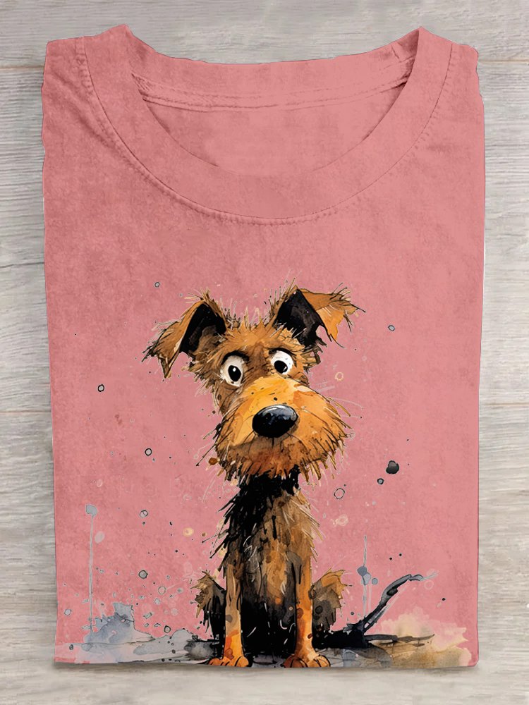 Dog Casual Cotton Loose T-Shirt