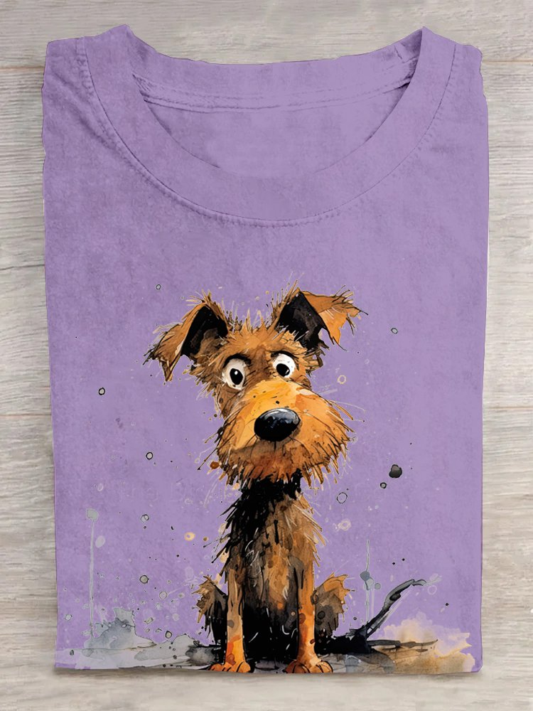 Dog Casual Cotton Loose T-Shirt