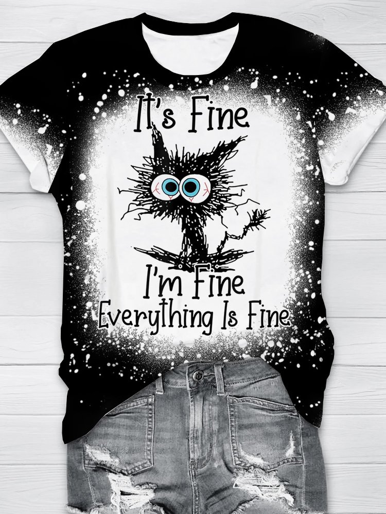 Its Fine Im Fine Everything Is Fine Ombre T-shirt