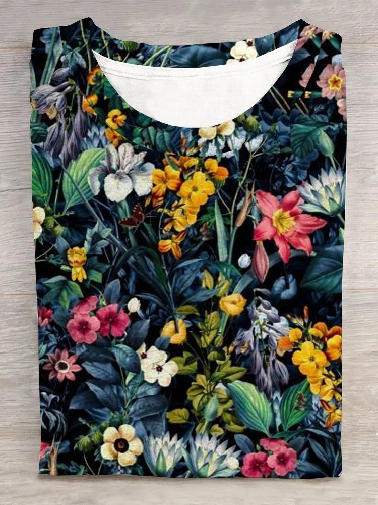 Jersey Floral Casual T-Shirt