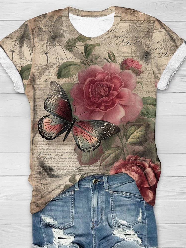 Casual Jersey Floral T-Shirt