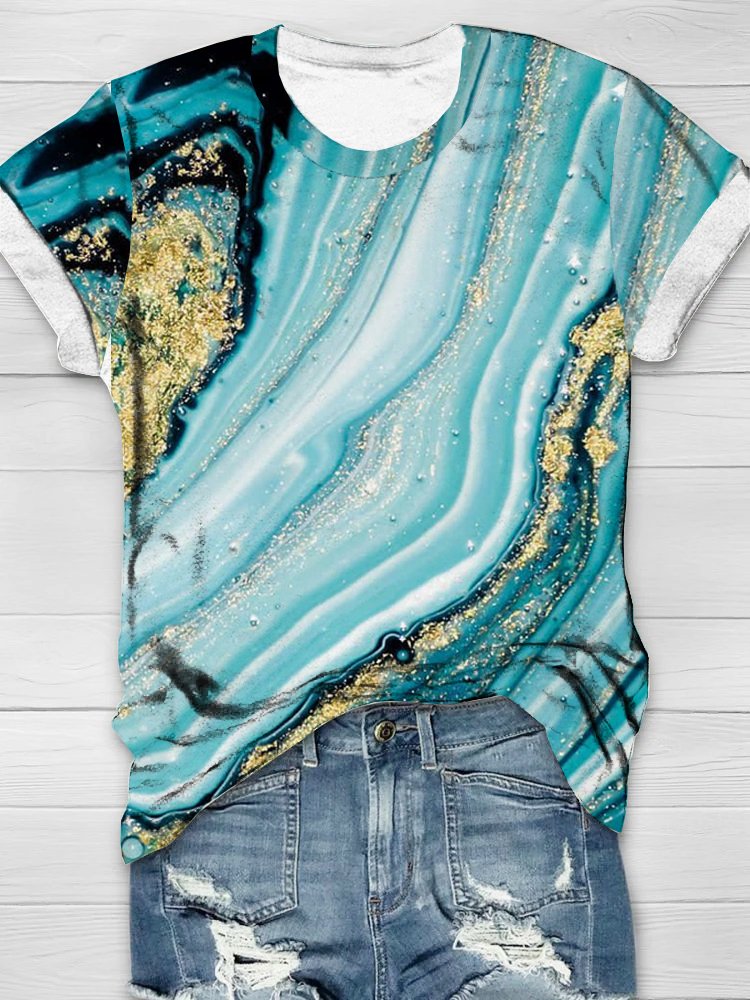 Random Print Casual T-Shirt