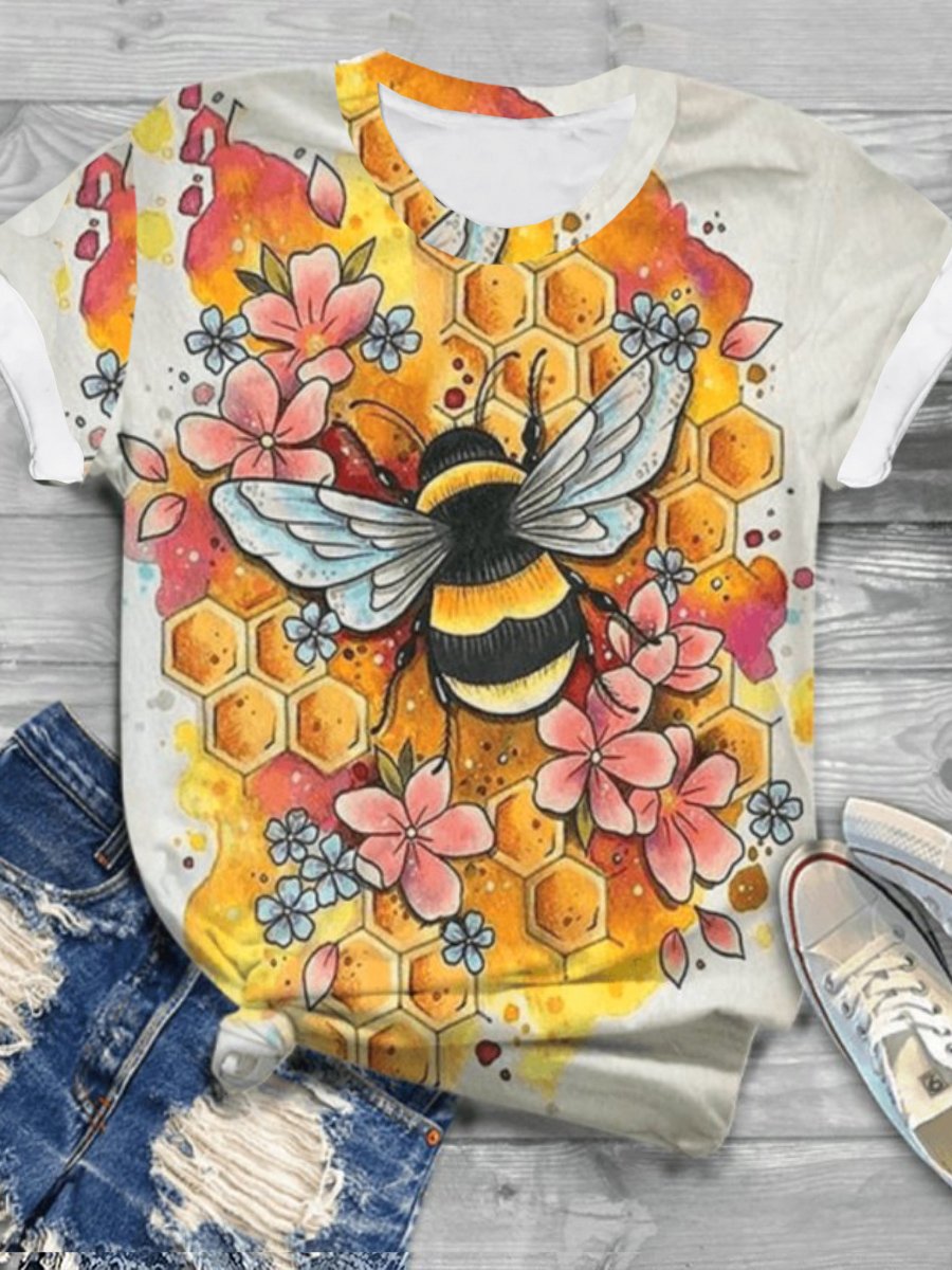 Bumble Bee watercolor design T-Shirt