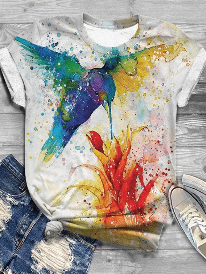 Jersey Casual Bird T-Shirt