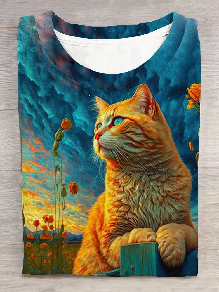 Cat Loose Casual T-Shirt