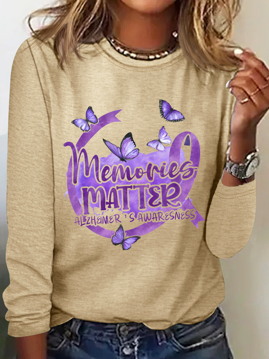 Memories Matter Alzheimer's Awareness Casual Long Sleeve Shirt