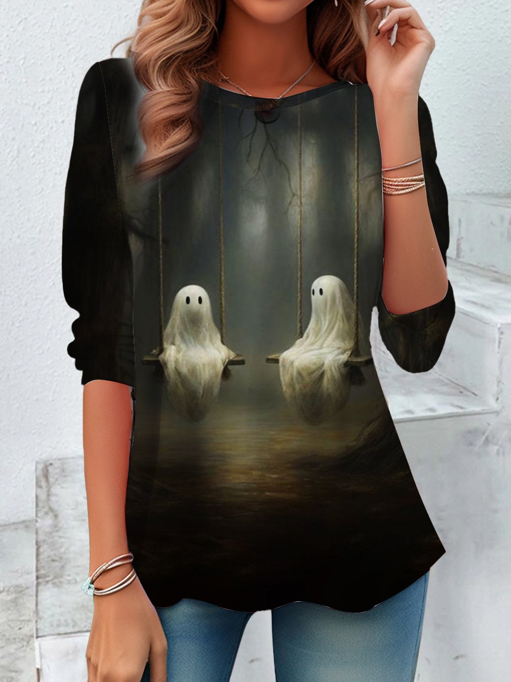 Halloween Design Casual T-Shirt