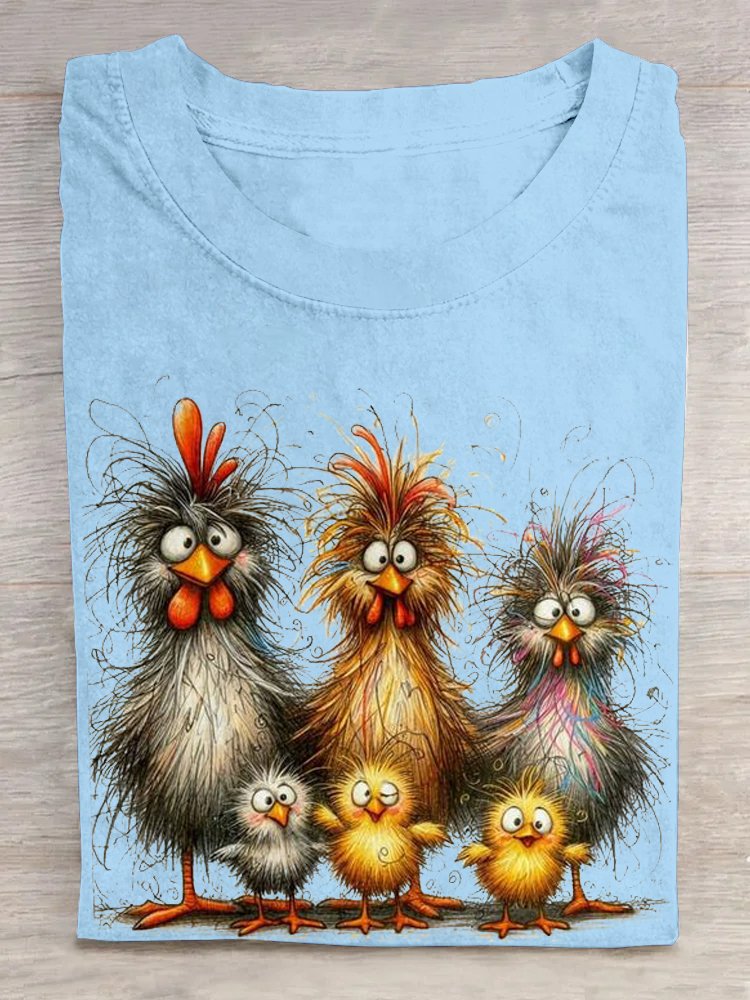 Loose Cotton Turkey Casual T-Shirt