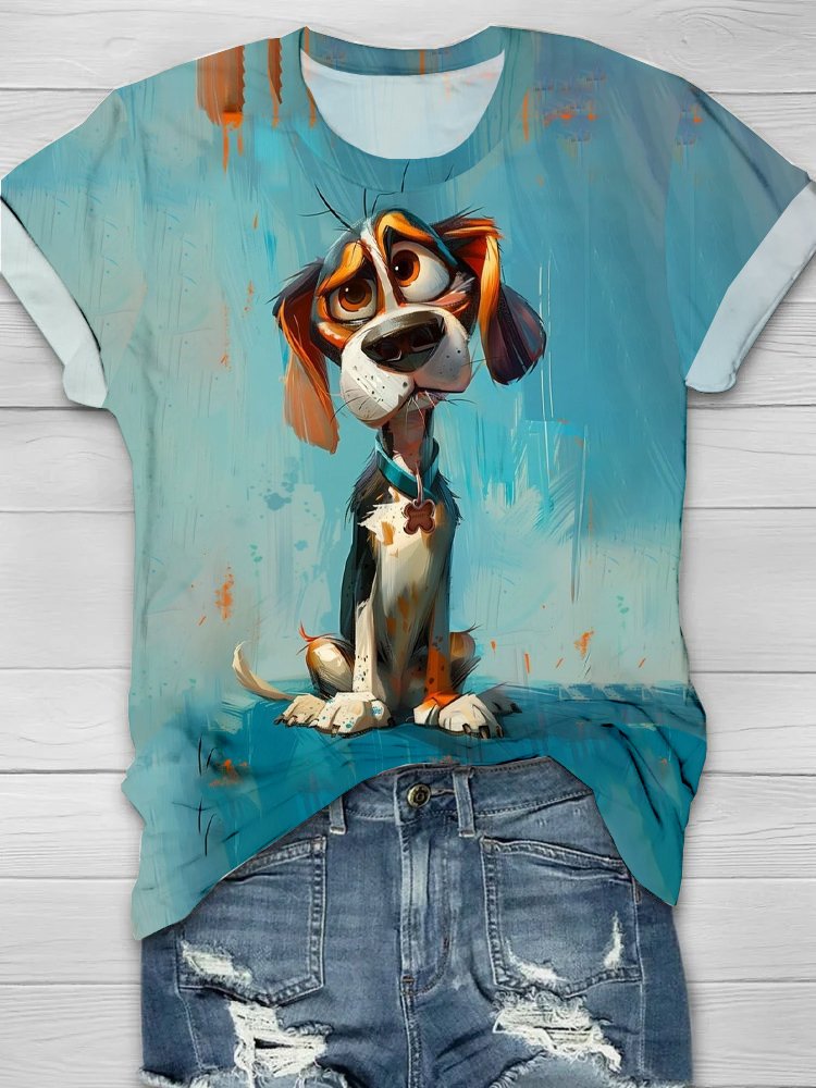 Jersey Loose Casual Dog T-Shirt